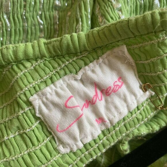 Sundress Brand Revolve Joe Short One Shoulder Athene Lime Green Cotton NWT M/L - Picture 12 of 12